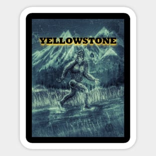 Sasquatch in Yellowstone Sticker